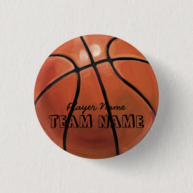 Basketball 3 Cm Round Badge (Front)