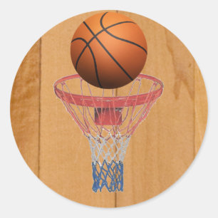 Basketball - 3D Effect Classic Round Sticker