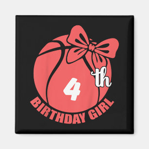 Basketball 4th Birthday Basketball Player  Magnet