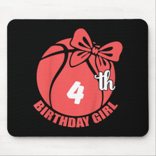 Basketball 4th Birthday Basketball Player Mouse Pad