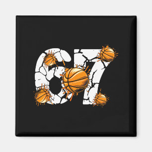 Basketball 67 Six Seven 6 7 Kids Funny Gen Alpha M Magnet