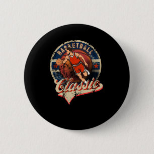 Basketball 6 cm round badge
