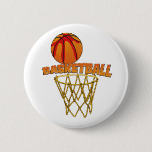 Basketball 6 Cm Round Badge