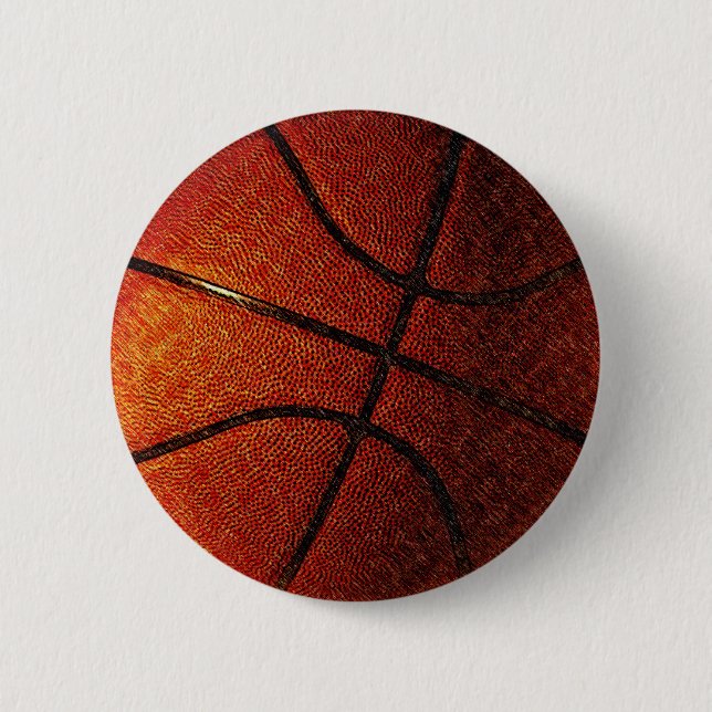 Basketball 6 Cm Round Badge (Front)