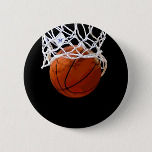 Basketball 6 Cm Round Badge