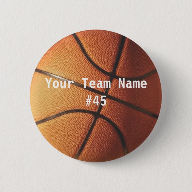 Basketball 6 Cm Round Badge (Front)