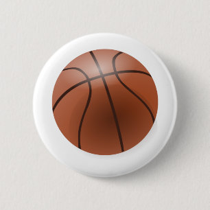 Basketball 6 Cm Round Badge