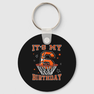 Basketball 6th Birthday Dunk Gift For 6 Years Old Key Ring