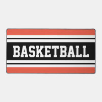 BASKETBALL 70s Orange Black White Racing Stripes