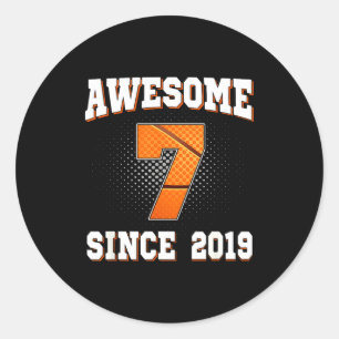 Basketball 7th 2019 7 Old Years Since Classic Round Sticker