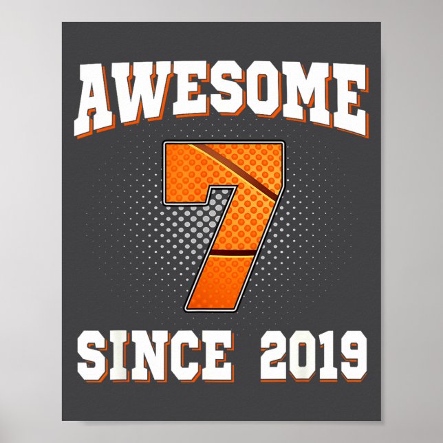 Basketball 7th 2019 7 Old Years Since Fun Poster (Front)