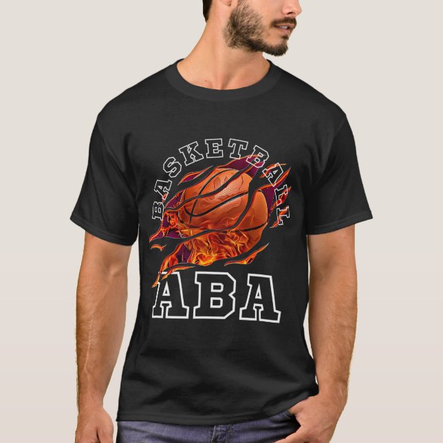 Basketball Aba Bball Lover Sports Fan Novelty T-Shirt (Front)