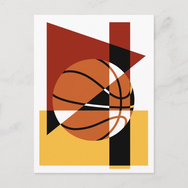 Basketball Abstract Postcard (Front)