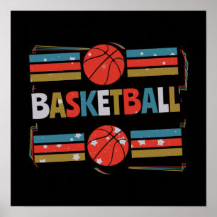 Basketball Abstract Word Art - Minimalist Poster
