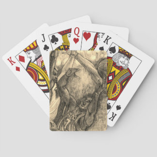 Basketball Action Game Players Drawing Playing Cards