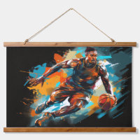 Basketball Action Sport Painting Abstract Art