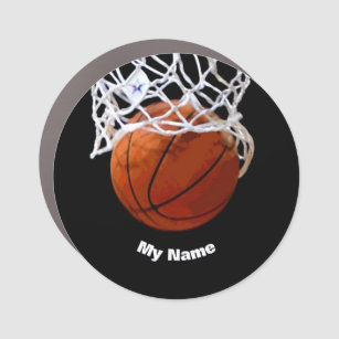 Basketball Add Your Name Car Magnet