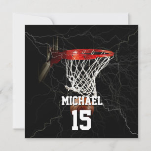 Basketball Add Your Name & Number Pop Art Card