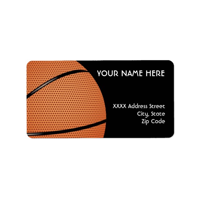 Basketball Address Labels (Front)