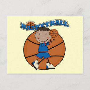 BASKETBALL African American Boy Tshirts and Gifts Postcard