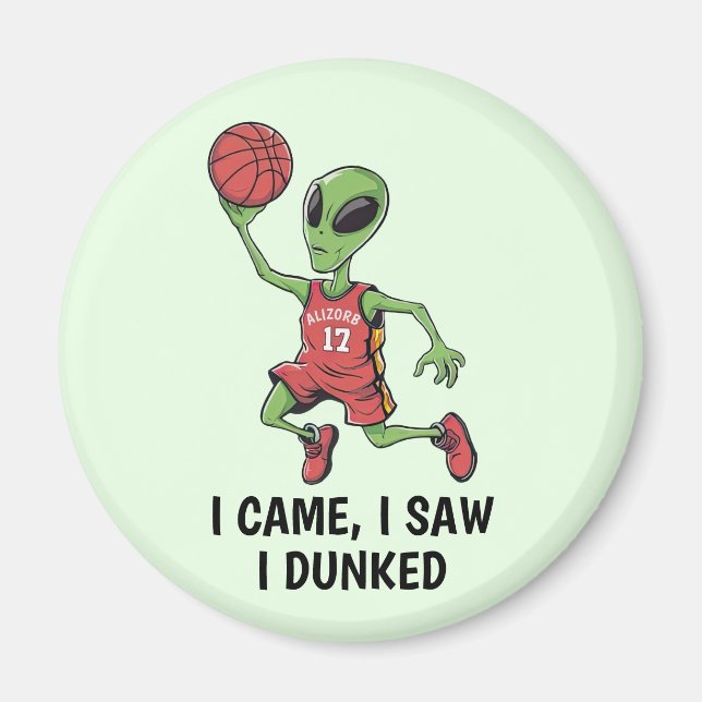 Basketball Alien Magnet (Front)