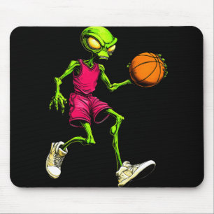 Basketball Aliens Long Sleeve Mouse Pad