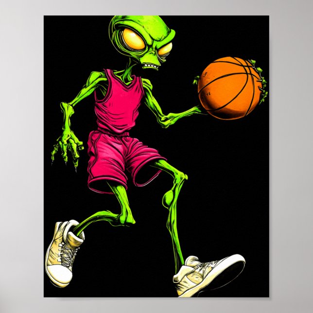Basketball Aliens Long Sleeve  Poster (Front)