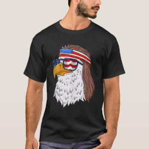 Basketball American Flag Skull Sunglass Patriotic T-Shirt