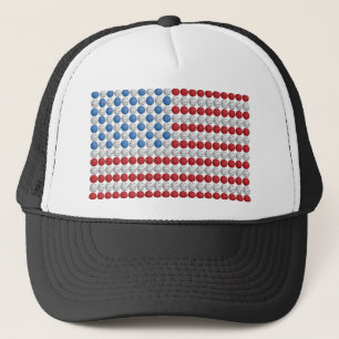 Basketball American Flag Trucker Hat