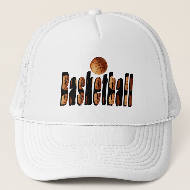Basketball And Basketball Logo, Trucker Hat (Front)