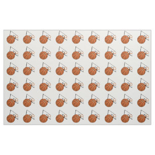 Basketball and Hoop Fabric