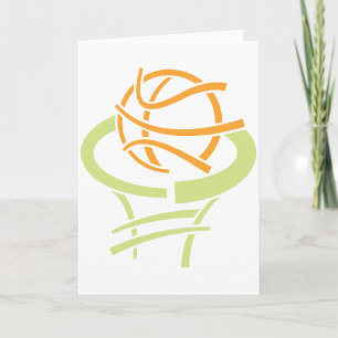 Basketball And Net Greeting Cards