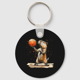 Basketball Animal Art Basketball Hoop Bball Player Key Ring