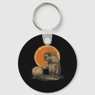 Basketball Animal Art Basketball Lover Drawing Cap Key Ring