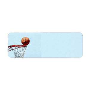 Basketball anticipation return address label