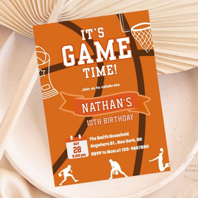 Basketball Any Age Birthday Sports Invitation (Creator Uploaded)