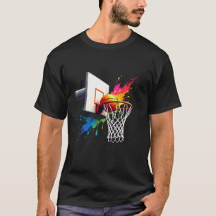 Basketball art Home Plate Drip for Boys Ice Cream  T-Shirt