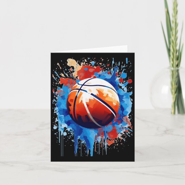 Basketball Art Poster Graphic  Card (Front)