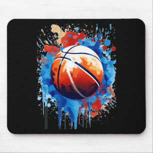 Basketball Art Poster Graphic Mouse Pad