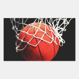 Basketball Art Rectangular Sticker