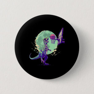 Basketball Artwork Basketball Hoop Drawing Dino T- 6 Cm Round Badge