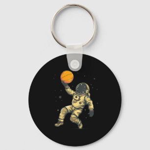 Basketball Artwork Basketball Lover Astronaut Bbal Key Ring