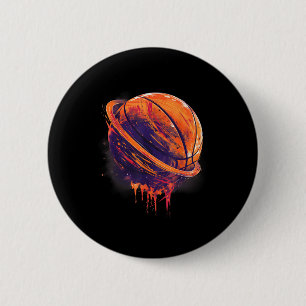 Basketball Artwork Basketball Lover Planet Waterco 6 Cm Round Badge