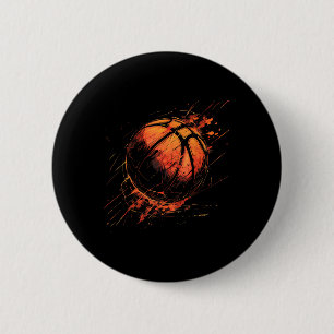 Basketball Artwork Basketball Lover Watercolor Spl 6 Cm Round Badge