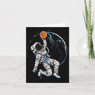 Basketball Artwork Basketball Player Astronaut Dra Card