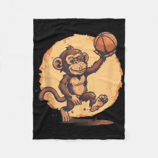 Basketball Artwork Basketball Player Drawing Cute  Fleece Blanket