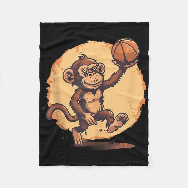 Basketball Artwork Basketball Player Drawing Cute  Fleece Blanket (Front)