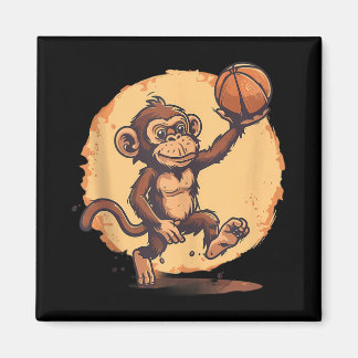 Basketball Artwork Basketball Player Drawing Cute  Magnet