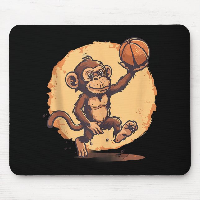 Basketball Artwork Basketball Player Drawing Cute  Mouse Pad (Front)