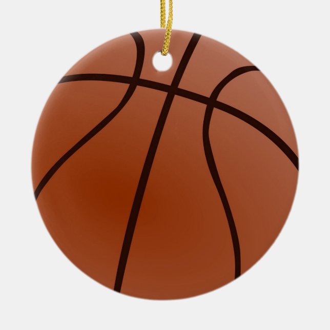 Basketball Artwork Ceramic Ornament (Front)